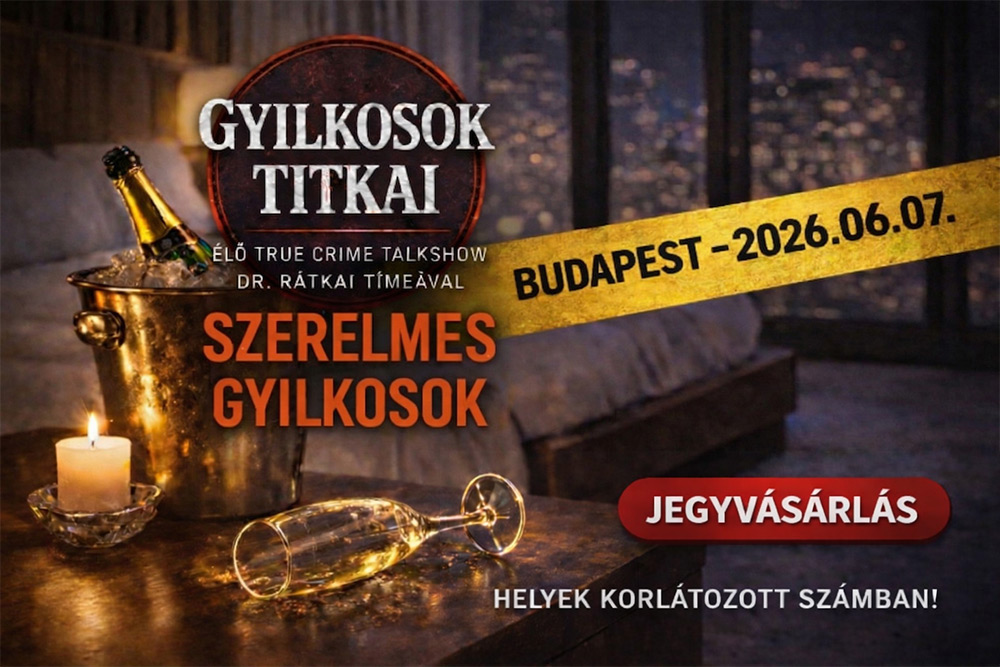 Szerelmes gyilkosok - Élő true crime talkshow  Dr. Rátkai Tímeával - Budapest - 2